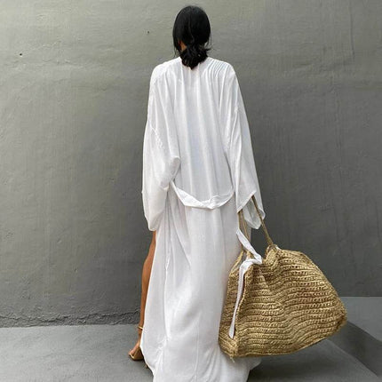 Women Solid Bikini Coverup Beach Dress - Beach Dress - Allukasa - Mad Fly Essentials