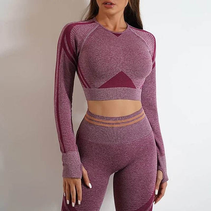 Women Solid Blue Leggings Crop Top Activewear Sets - Mad Fly Essentials