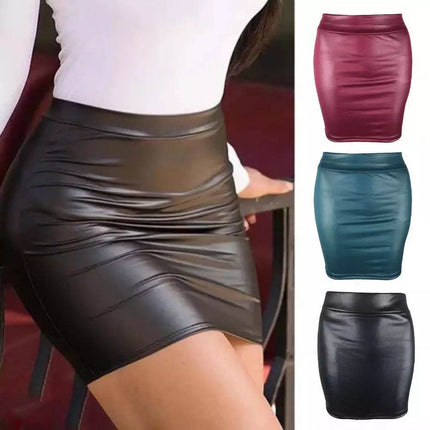 Women Solid High - Waist Bodycon Mini Skirt - Mini Skirt - DICLOUD - Mad Fly Essentials