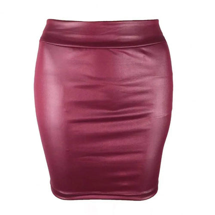 Women Solid High - Waist Bodycon Mini Skirt - Mini Skirt - DICLOUD - Mad Fly Essentials