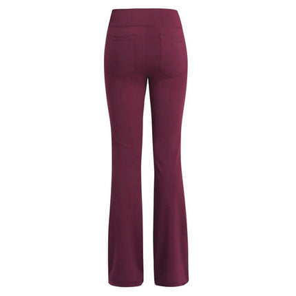 Women Solid High-Waist Palazzo Pants - Mad Fly Essentials