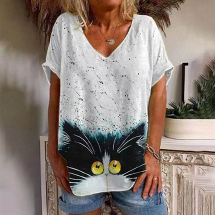 Women Solid Streetwear Animal Summer Shirt - Shirt - BISHAN - Mad Fly Essentials