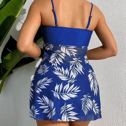 Women Spaghetti Floral Tankini Swimwear Set - Swimwear Set - Lyric - Mad Fly Essentials