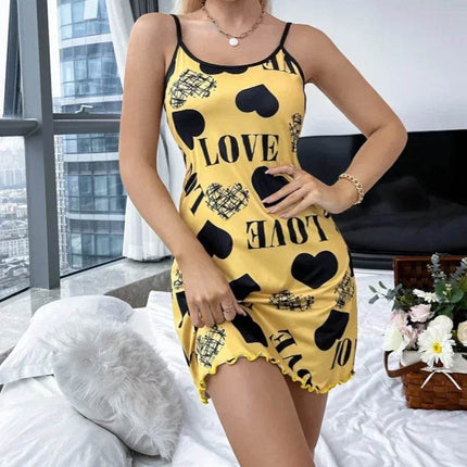 Women Spaghetti Strap Moon Sleepwear Nightgown - Nightgown - Lilicochan - Mad Fly Essentials