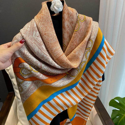 Women Spanish Silk Floral Square Shawl Scarf - Scarf - Kiximire - Mad Fly Essentials