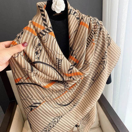 Women Spanish Silk Floral Square Shawl Scarf - Scarf - Kiximire - Mad Fly Essentials