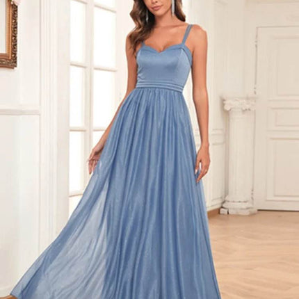 Women Sparkling Blue Party Evening Maxi Dress - Maxi Dress - GAOKE - Mad Fly Essentials