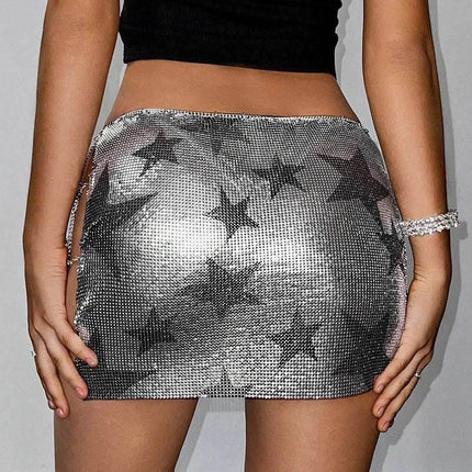 Women Star Sequin Dress 4th - July Party Mini Skirt - Mini Skirt - AKYZO - Mad Fly Essentials