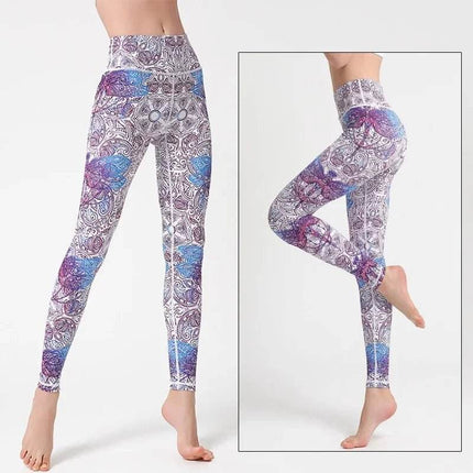 Women Starry Night 3D Blue Yoga Fitness Leggings - Mad Fly Essentials