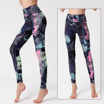Women Starry Night 3D Blue Yoga Fitness Leggings - Mad Fly Essentials