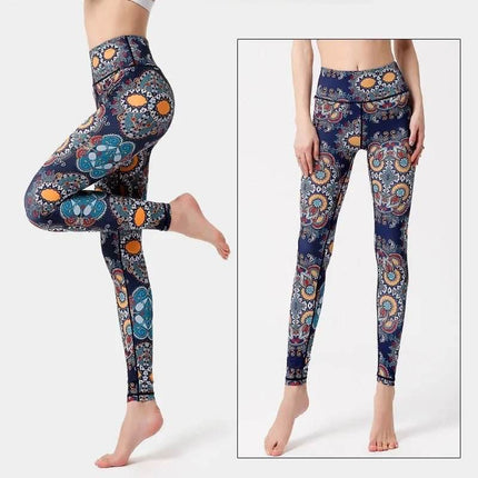 Women Starry Night 3D Blue Yoga Fitness Leggings - Mad Fly Essentials