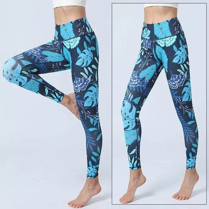 Women Starry Night 3D Blue Yoga Fitness Leggings - Fitness Leggings - Thefound - Mad Fly Essentials