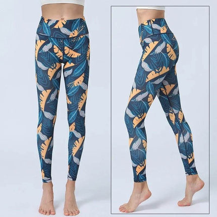 Women Starry Night 3D Blue Yoga Fitness Leggings - Mad Fly Essentials