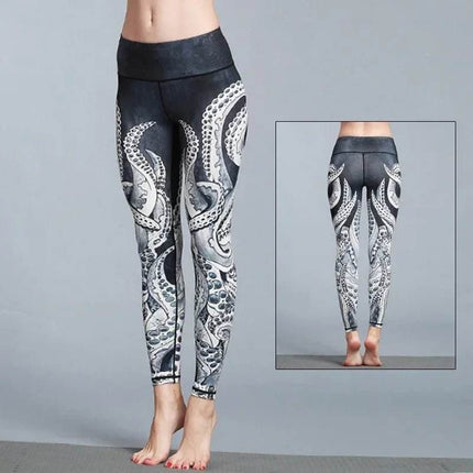 Women Starry Night 3D Blue Yoga Fitness Leggings - Fitness Leggings - Thefound - Mad Fly Essentials