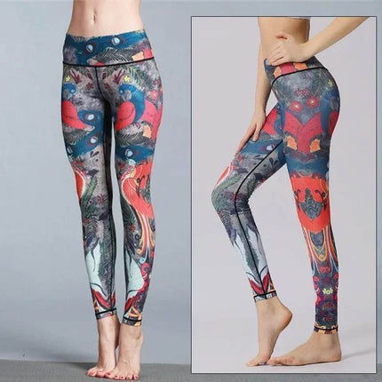 Women Starry Night 3D Blue Yoga Fitness Leggings - Fitness Leggings - Thefound - Mad Fly Essentials