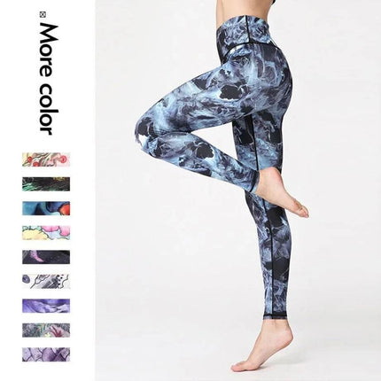 Women Starry Night 3D Blue Yoga Fitness Leggings - Fitness Leggings - Thefound - Mad Fly Essentials
