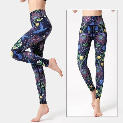 Women Starry Night 3D Blue Yoga Fitness Leggings - Fitness Leggings - Thefound - Mad Fly Essentials