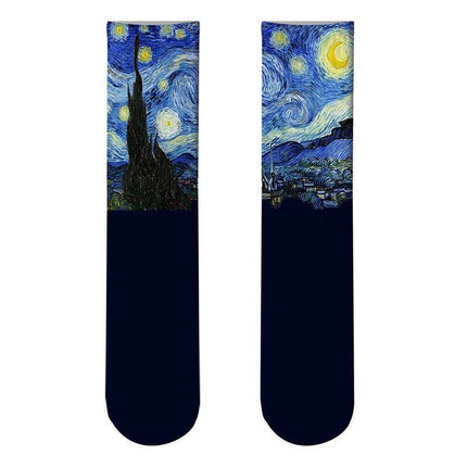 Women Starry Night 3D Van Gogh Socks - Mad Fly Essentials
