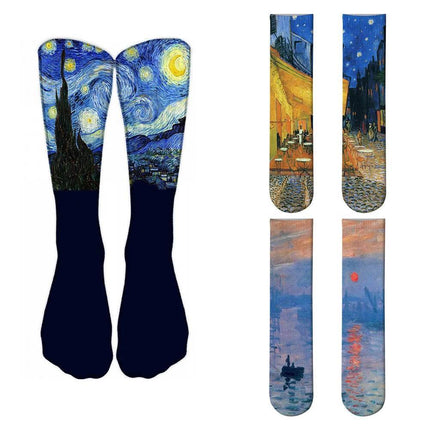 Women Starry Night 3D Van Gogh Socks - Socks - Starlight - Mad Fly Essentials