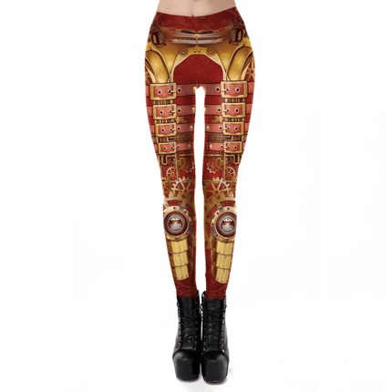 Women Steampunk Elastic 3D Fitness Leggings - Fitness Leggings - Qickitout - Mad Fly Essentials