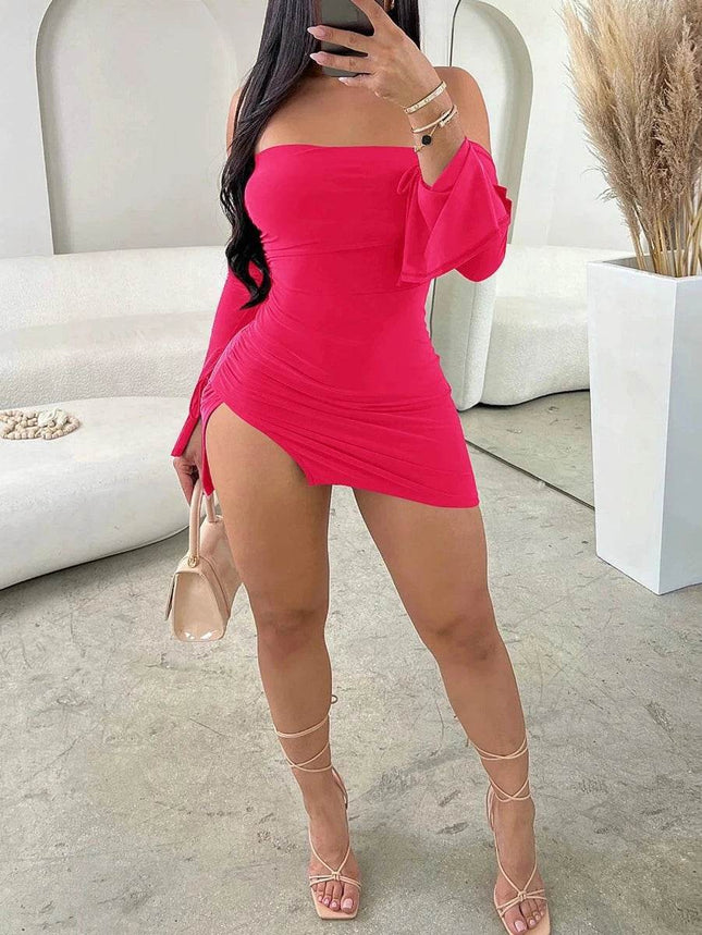 Women Strapless Backless Off - shoulder Mini Dress - Mini Dress - Veryou - Mad Fly Essentials