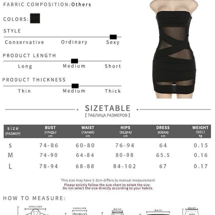 Women Strapless Patchwork Trendy Party Dress - Party Dress - Vamos Todos - Mad Fly Essentials