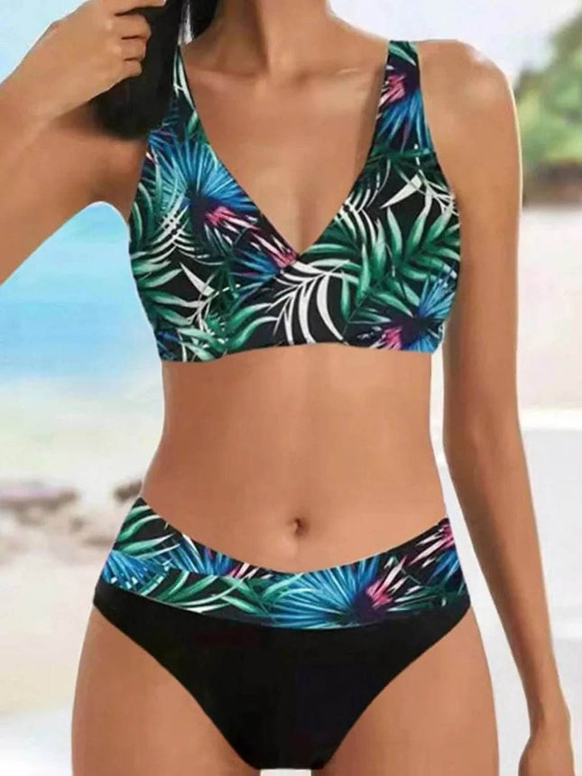 Women Stripe V Gradient Halter Bikini Set - Bikini Set - Jaycosin - Mad Fly Essentials