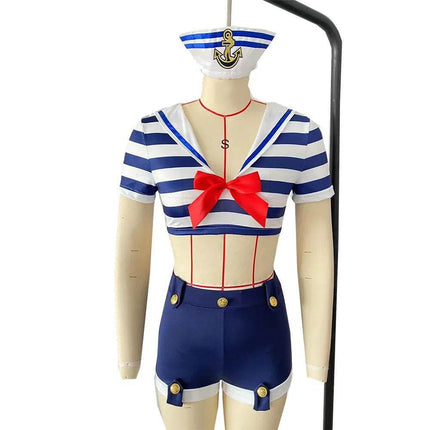 Women Striped Navy Sailor Cosplay Costume - Costume - Cosplay Costumes - Mad Fly Essentials