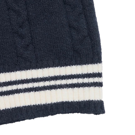 Women Striped V Long Preppy Sweater - Sweater - Pateekate - Mad Fly Essentials