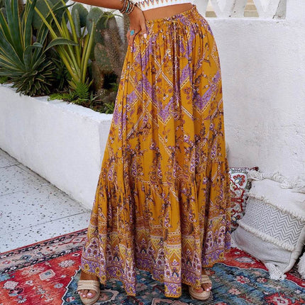 Women Summer Bohemian Long A - Line Holiday Skirt - Skirt - Boho Queens - Mad Fly Essentials
