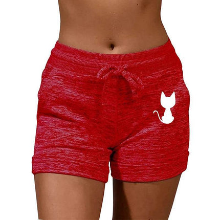 Women Summer Cat Animal Yoga Fitness Shorts - Fitness Shorts - Burlapp - Mad Fly Essentials