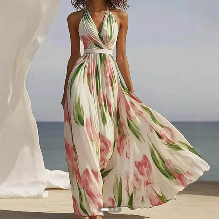 Women Summer Fashion Floral Maxi Dress - Maxi Dress - Boho Girl - Mad Fly Essentials