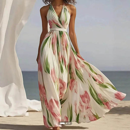 Women Summer Fashion Floral Maxi Dress - Maxi Dress - Boho Girl - Mad Fly Essentials