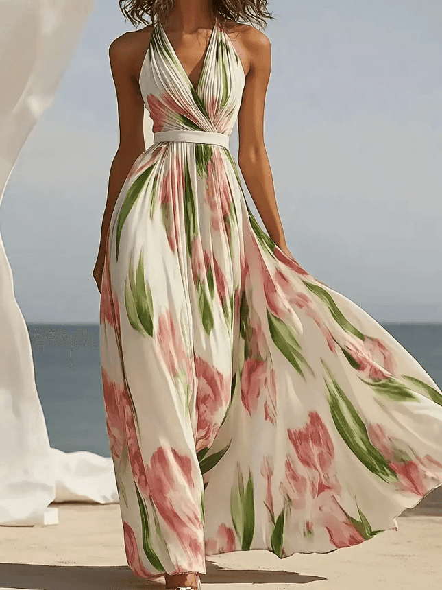 Women Summer Fashion Floral Maxi Dress - Maxi Dress - Boho Girl - Mad Fly Essentials