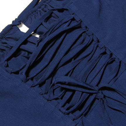 Women Summer Floral Blue Midi Dress - MIDI Dress - Gothica - Mad Fly Essentials