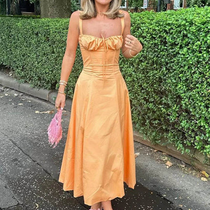 Women Summer Floral Blue Midi Dress - MIDI Dress - Gothica - Mad Fly Essentials