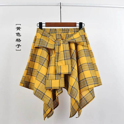 Women Summer Retro Casual Irregular Mini Skirt - Mini Skirt - Rainbow waves - Mad Fly Essentials