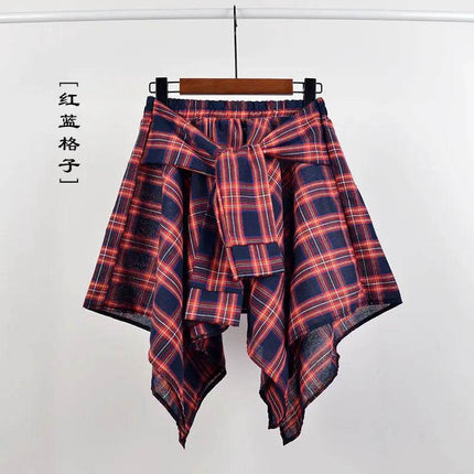 Women Summer Retro Casual Irregular Mini Skirt - Mini Skirt - Rainbow waves - Mad Fly Essentials