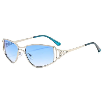 Women Sunglasses Metal Cat Eye Retro Punk Eyewear - Women Sunglasses - SHAUNA - Mad Fly Essentials