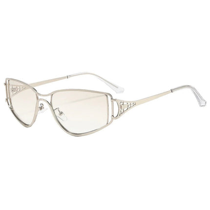 Women Sunglasses Metal Cat Eye Retro Punk Eyewear - Women Sunglasses - SHAUNA - Mad Fly Essentials
