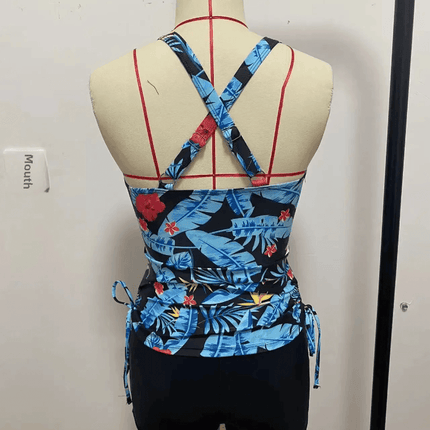 Women Swimwear Tropical Tankini Set - Tankini Set - Boho Girl - Mad Fly Essentials