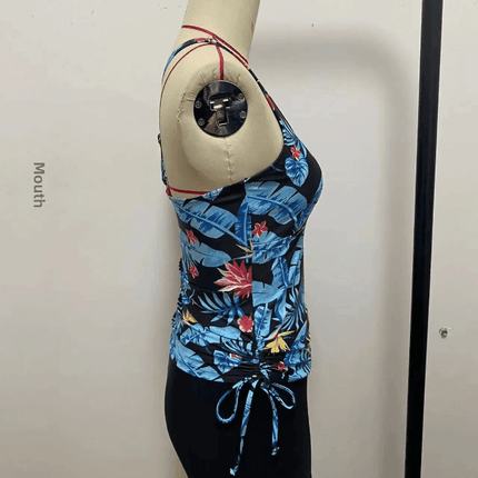 Women Swimwear Tropical Tankini Set - Tankini Set - Boho Girl - Mad Fly Essentials