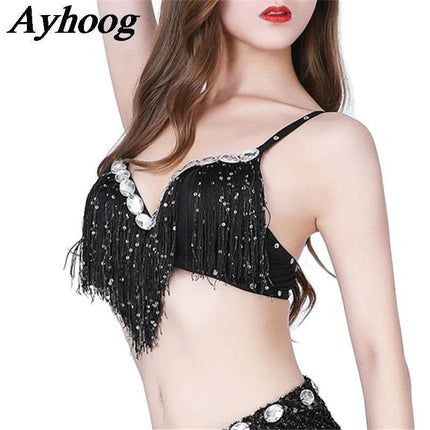 Women Tassel Belly Dancing Crop Top - Crop Top - Ayhoog - Mad Fly Essentials