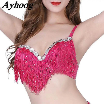 Women Tassel Belly Dancing Crop Top - Crop Top - Ayhoog - Mad Fly Essentials