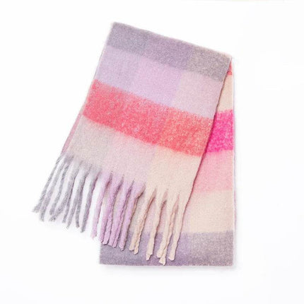 Women Thick Cashmere Rainbow Shawl Scarf - Scarf - RUNMEIFA - Mad Fly Essentials