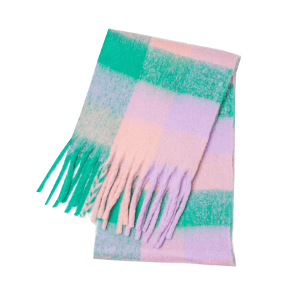 Women Thick Cashmere Rainbow Scarf Shawl - Mad Fly Essentials