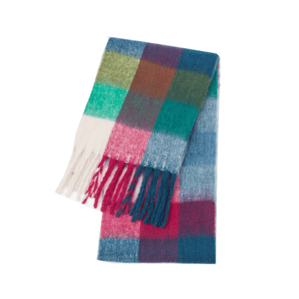 Women Thick Cashmere Rainbow Scarf Shawl - Mad Fly Essentials