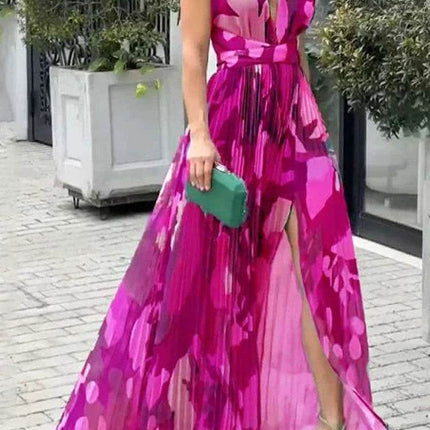 Women Tie - Dye High Split Maxi Dress - Maxi Dress - Boho Girl - Mad Fly Essentials