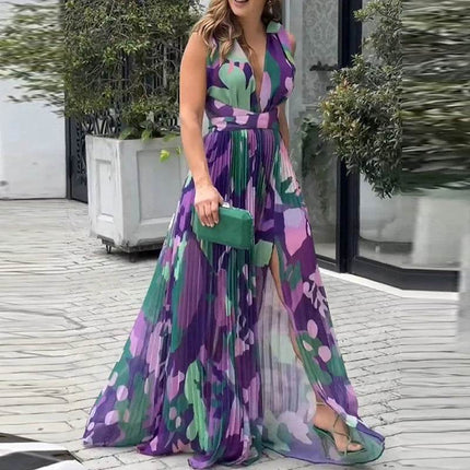 Women Tie - Dye High Split Maxi Dress - Maxi Dress - Boho Girl - Mad Fly Essentials