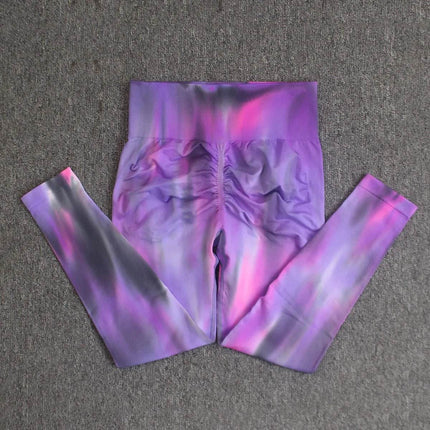 Women Tie - Dye Yoga Fitness Leggings - Fitness Leggings - MEHEOL - Mad Fly Essentials